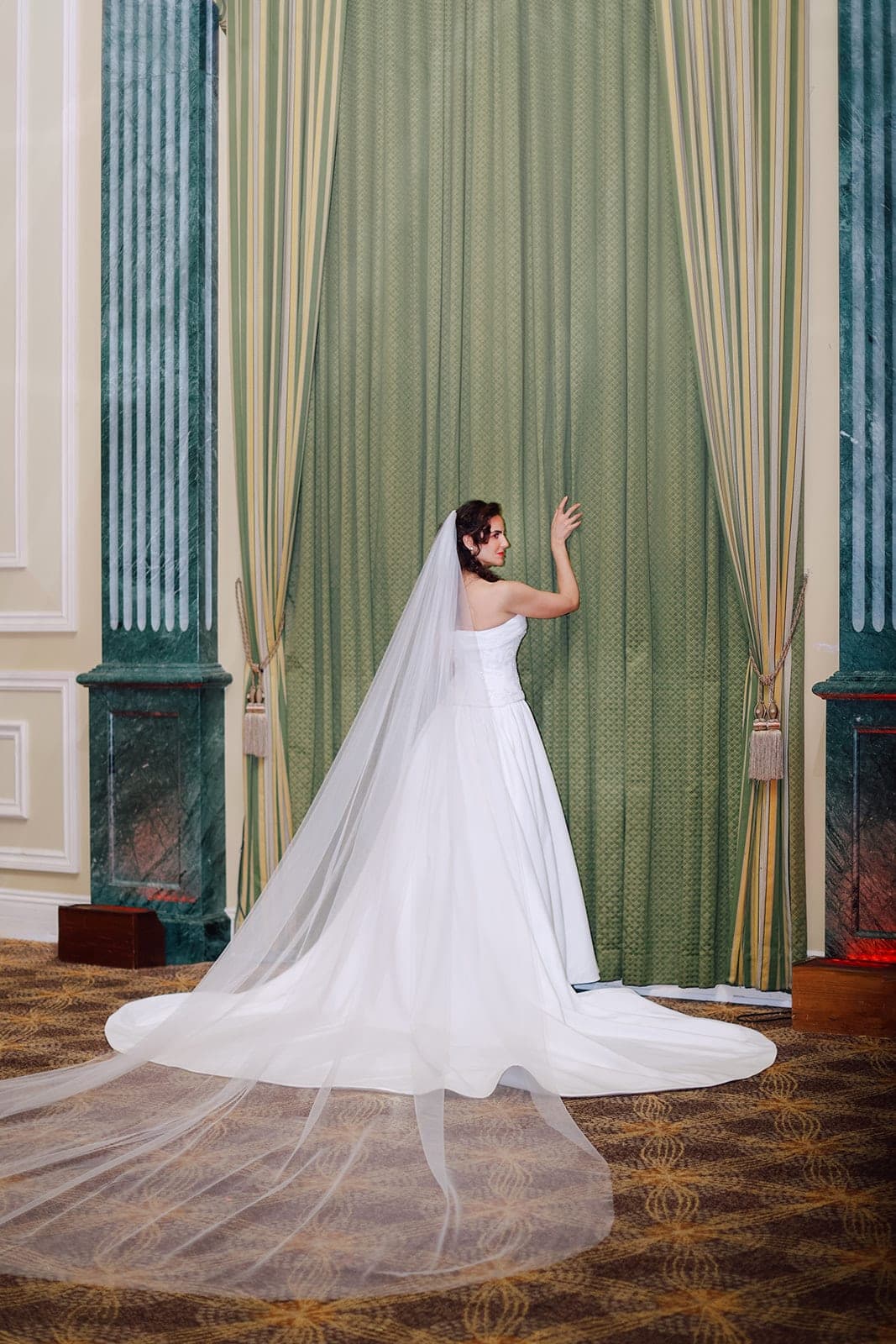 The Aurelia gown, full-length bridal portrait