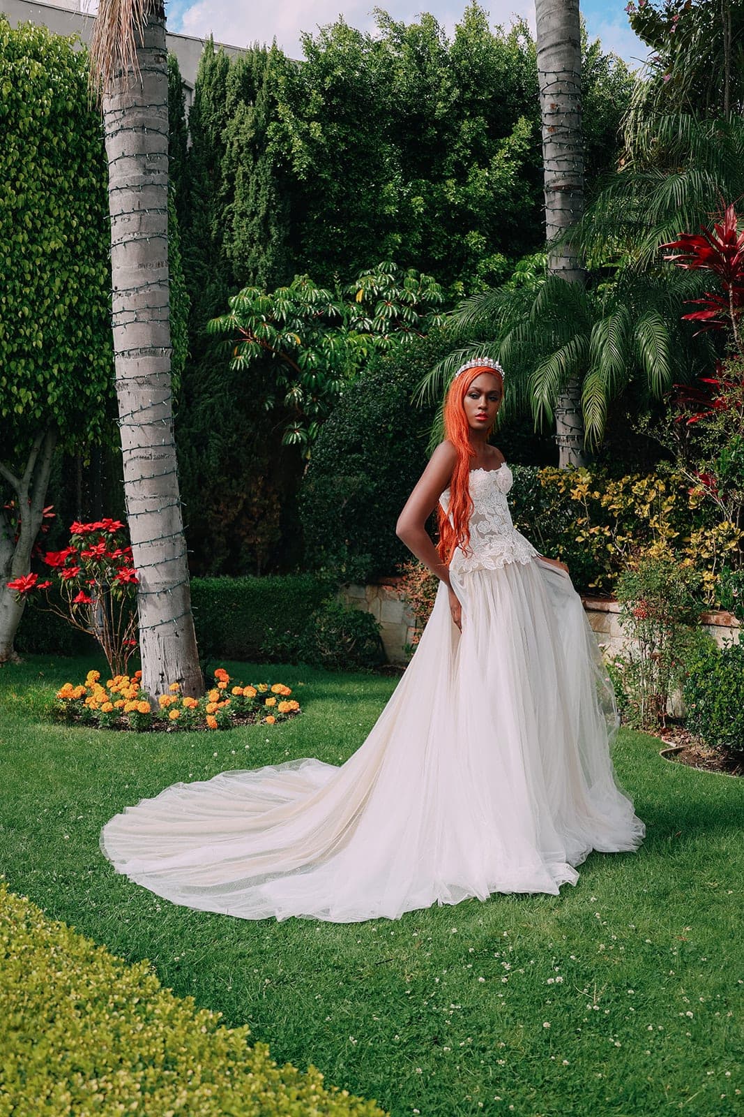 The Seraphine — romantic two-piece lace and tulle bridal set